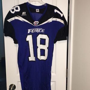 Syvelle Cam 18 Newton brother game worn Georgia Force AFL football jersey